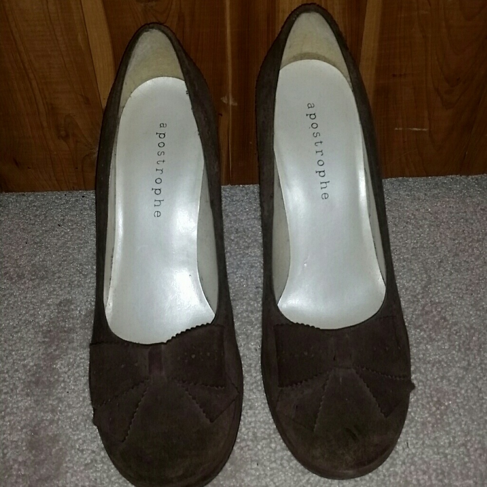 Brown Chunky High Heels
